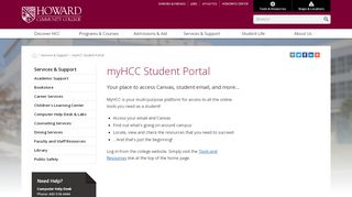 
                            6. myHCC Student Portal | Howard Community College