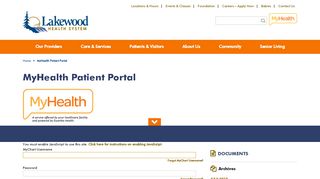 
                            9. MyHealth | Patient Portal | Lakewood Health System | Staples ...