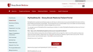
                            9. MyHealtheLife - Stony Brook Medicine Patient Portal | Stony Brook ...