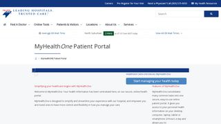 
                            7. MyHealthONE Patient Portal | HealthONE