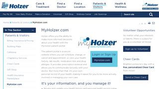 
                            7. MyHolzer.com Patient Portal - Holzer Health System