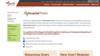 
                            10. MyHospital Portal | Augusta Health