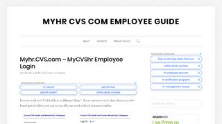 
                            10. MyHr CVS Com Employee Guide