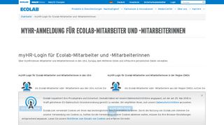 
                            5. myHR-Login für Ecolab-Mitarbeiter und  …