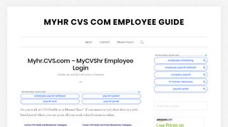 
                            2. Myhr.CVS.com – MyCVShr Employee Login