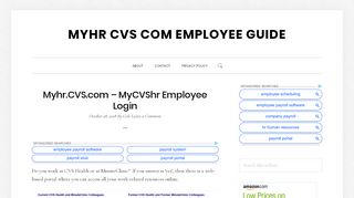 
                            8. Myhr.CVS.com – MyCVShr Employee Login