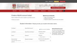 
                            1. MyIAU Account Registration - IAU College