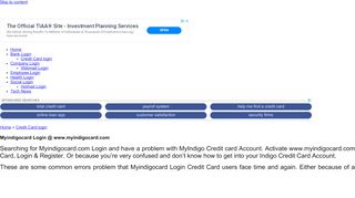 
                            6. Myindigocard Login @ Www.myindigocard.com - LOGIN HELPS