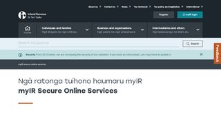 
                            11. myIR Secure Online Services - ird.govt.nz