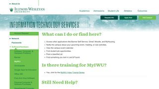 
                            4. MyIWU Faculty, Staff and Student Portal | Illinois Wesleyan