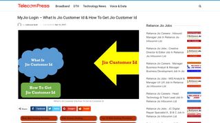 
                            5. MyJio Login – What Is Jio Customer Id & How To …
