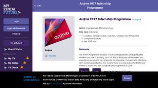 
                            3. MyKindaFuture - Arqiva 2017 Internship Programme