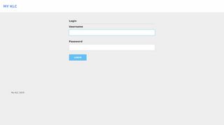 
                            2. MyKLC - Login