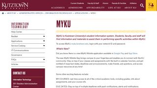
                            6. MyKU - Kutztown University
