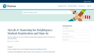 
                            7. MyLab & Mastering for Brightspace: Student Registration and Sign-In