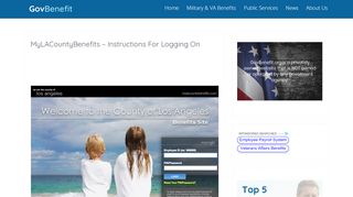 
                            6. MyLACountyBenefits - Instructions For Logging On