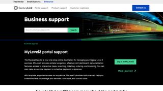 
                            2. MyLevel3 portal | Business Support | CenturyLink