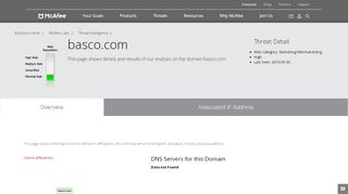 
                            7. mylinks.basco.com - Domain - McAfee Labs Threat Center