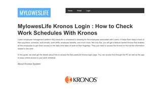 
                            5. MyLowesLife Kronos Login : Employees Workforce Management ...