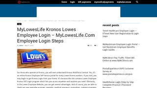 
                            7. MyLowesLife Kronos Lowes Employee Login - quickpayportal.tech