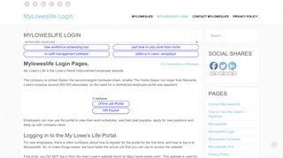 
                            4. Myloweslife Login - My Lowe's Life Employee Portal