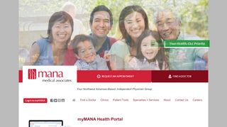 
                            8. myMANA Health Portal - Medical Associates of Northwest Arkansas
