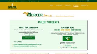 
                            3. MyMercer Portal - Mercer County Community College - MCCC