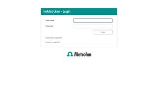 
                            7. myMetrohm - Login - iam.metrohm.com