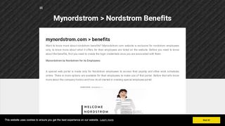 
                            6. Mynordstrom > Nordstrom Benefits