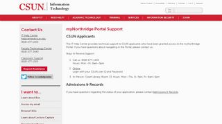 
                            3. myNorthridge Portal Support | California State University ... - CSUN.edu