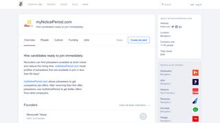 
                            3. myNoticePeriod.com | AngelList