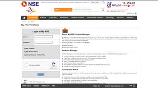 
                            7. MyNSE - Login Page - NSE - National Stock Exchange of ...