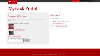 
                            2. MyPack Portal: North Carolina State University