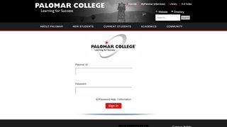 
                            5. MyPalomar (eServices) | Palomar College