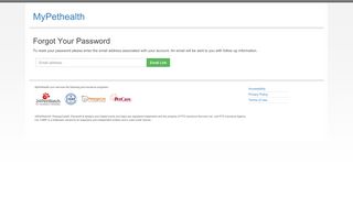 
                            6. MyPethealth - Password Reminder