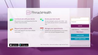 
                            10. MyPinnacleHealth - Login Page