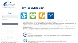 
                            6. mypopulytics.com - Member Portal