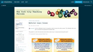 
                            7. MyPortal Login Issues - New York City Teaching Fellows ...