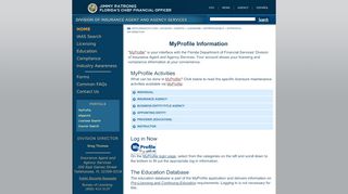 
                            2. MyProfile Information - Florida Department of Financial Services