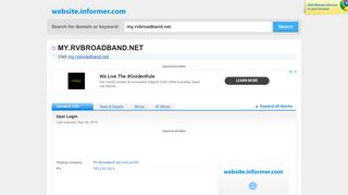 
                            2. my.rvbroadband.net at WI. User Login - Website Informer