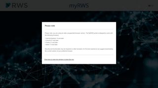 
                            5. MyRWS > RWS Login