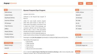 
                            7. myRyanAir - Ryanair Frequent Flyer Program