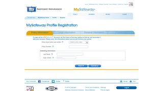 
                            7. MySafeway Profile Registration