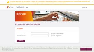 
                            6. mysdworx - Anmelden - login.sdworx.com