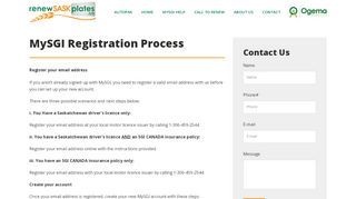 
                            4. MySGI Help - renewsaskplates.ca