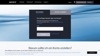 
                            7. MySony | MySony – Anmelden oder registrieren | Sony