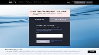 
                            9. MySony | MySony - Connectez-vous ou inscrivez-vous | Sony