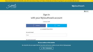 
                            1. MySouthwark Login Southwark Council