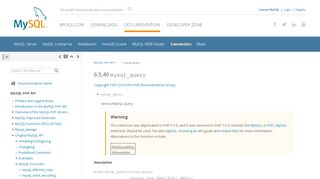 
                            9. MySQL PHP API :: 6.5.40 mysql_query - MySQL