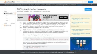 
                            1. mysql - PHP login with hashed passwords - Stack Overflow